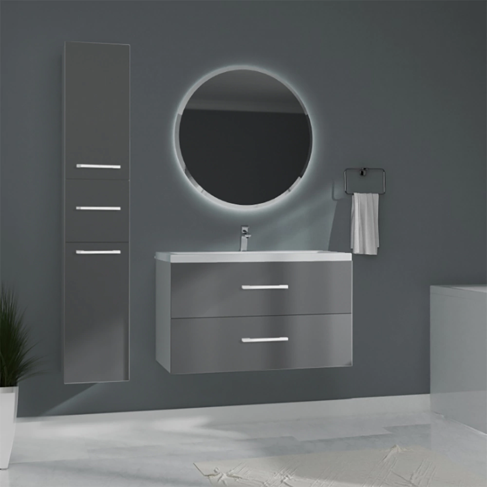 Фасад для корпуса тумбы 1Marka MIX 60 см силк графит