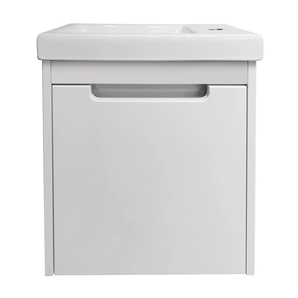 Тумба с раковиной RUNO Микра 40 см подвесная белая