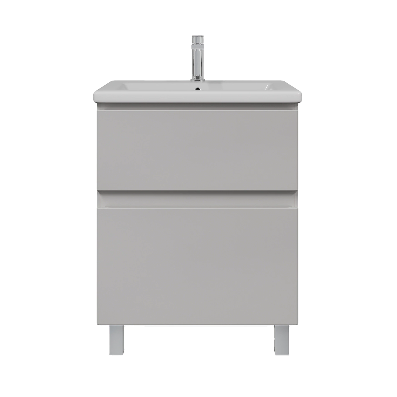 Тумба с раковиной FLUMEN DESIGN Витторе 60 см напольная серая