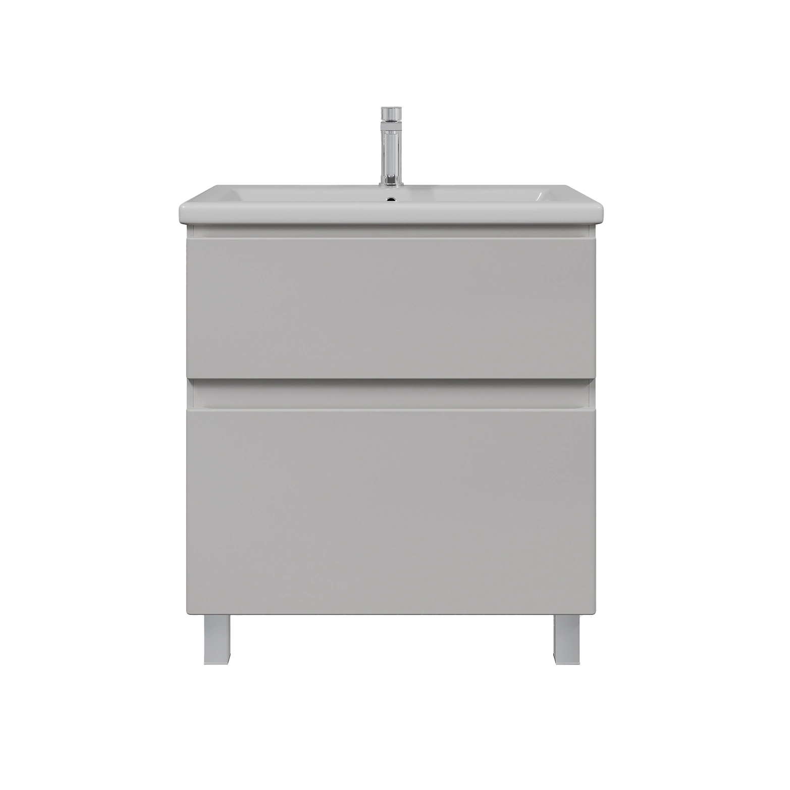 Тумба с раковиной FLUMEN DESIGN Витторе 70 см напольная серая