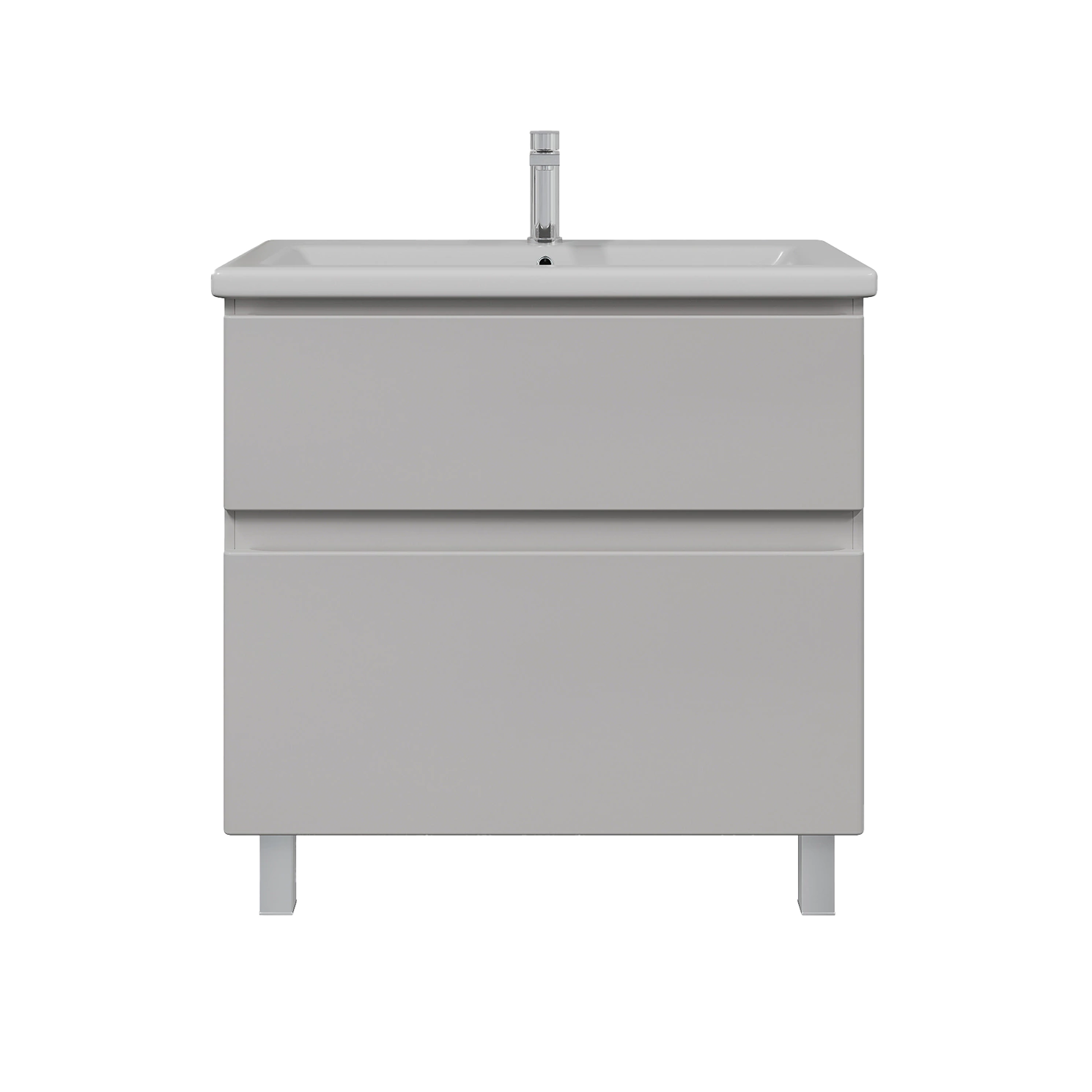 Тумба с раковиной FLUMEN DESIGN Витторе 80 см напольная серая
