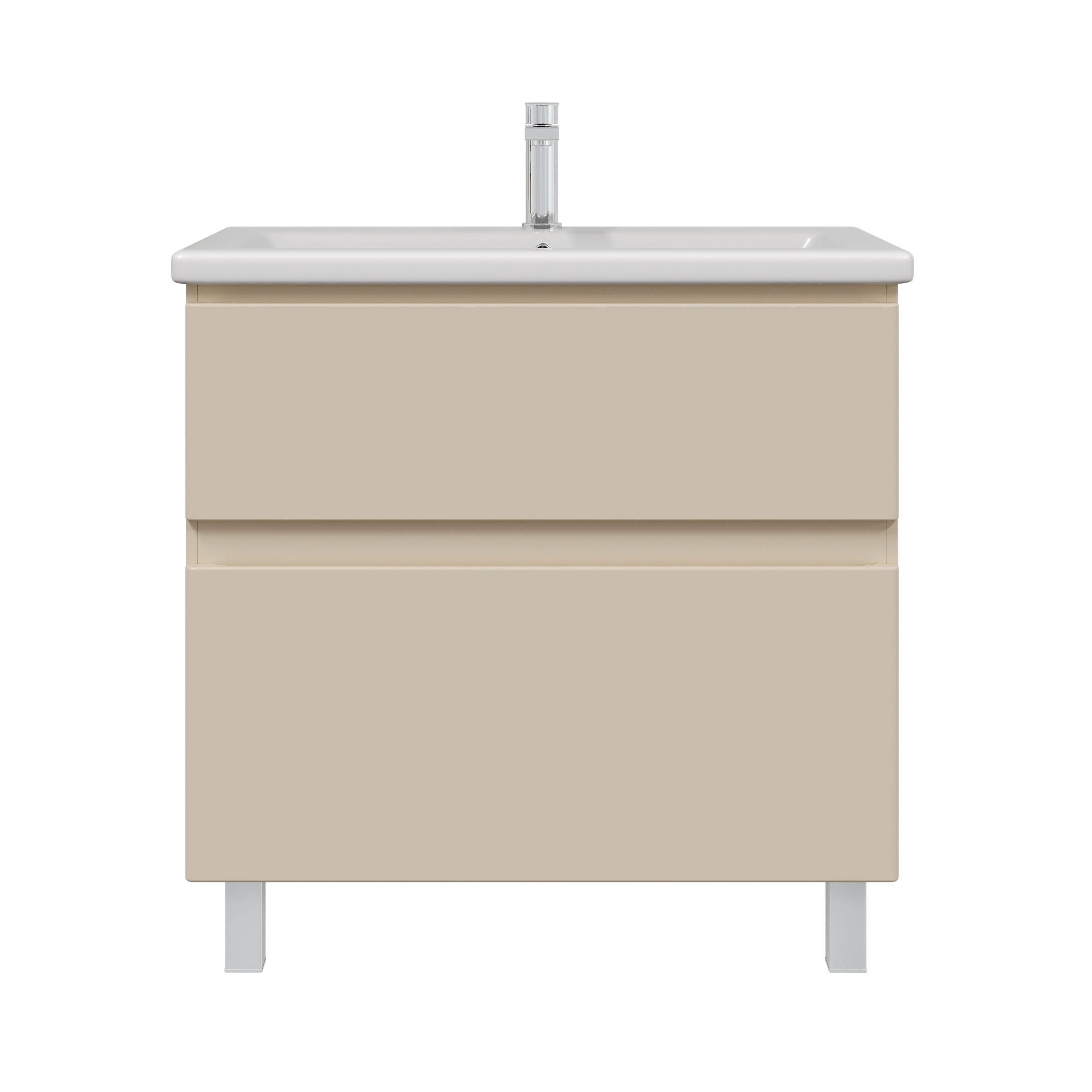 Тумба с раковиной FLUMEN DESIGN Витторе 80 см напольная капучино
