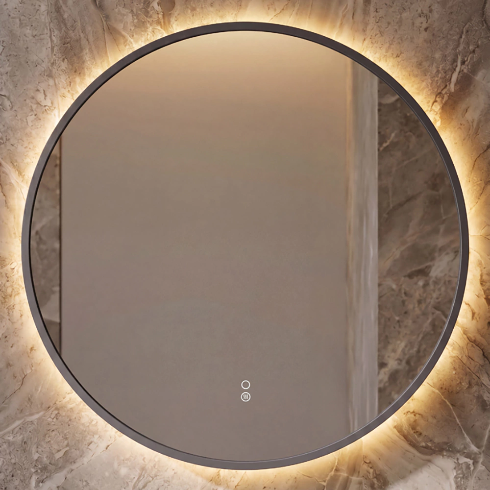 Зеркало Silver Mirrors Монако-Л 2.2 d100 см с подсветкой графитовая рамка