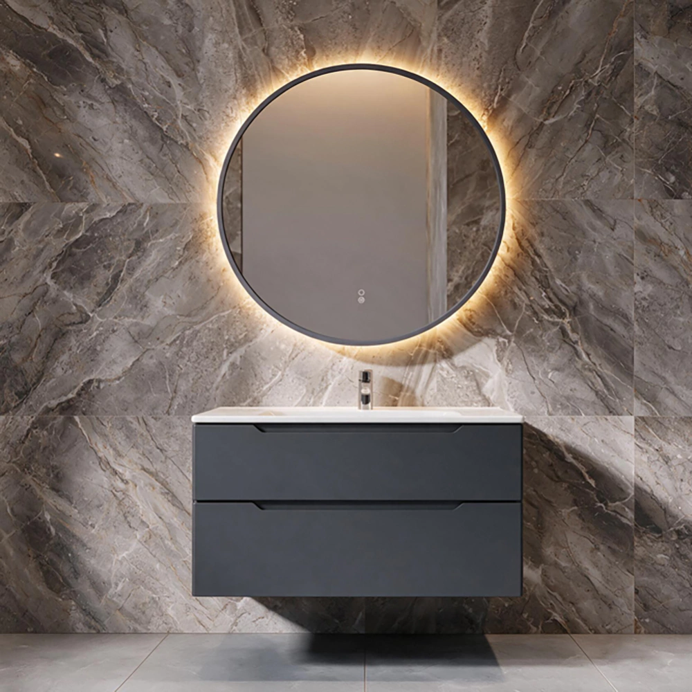 Зеркало Silver Mirrors Монако-Л 2.2 d100 см с подсветкой графитовая рамка