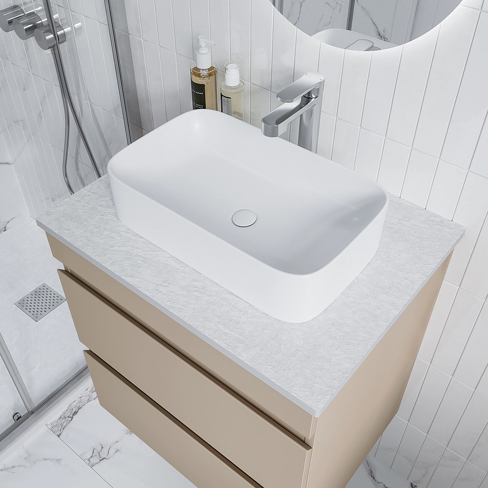 Столешница из литьевого мрамора Mart Мору 61х46,5см белая