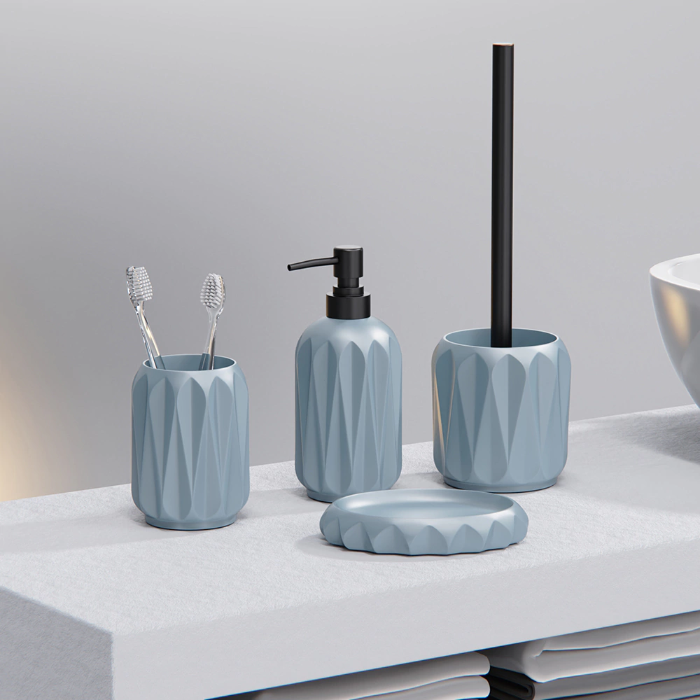 Мыльница Fora Triangle полирезина дымчато-голубая