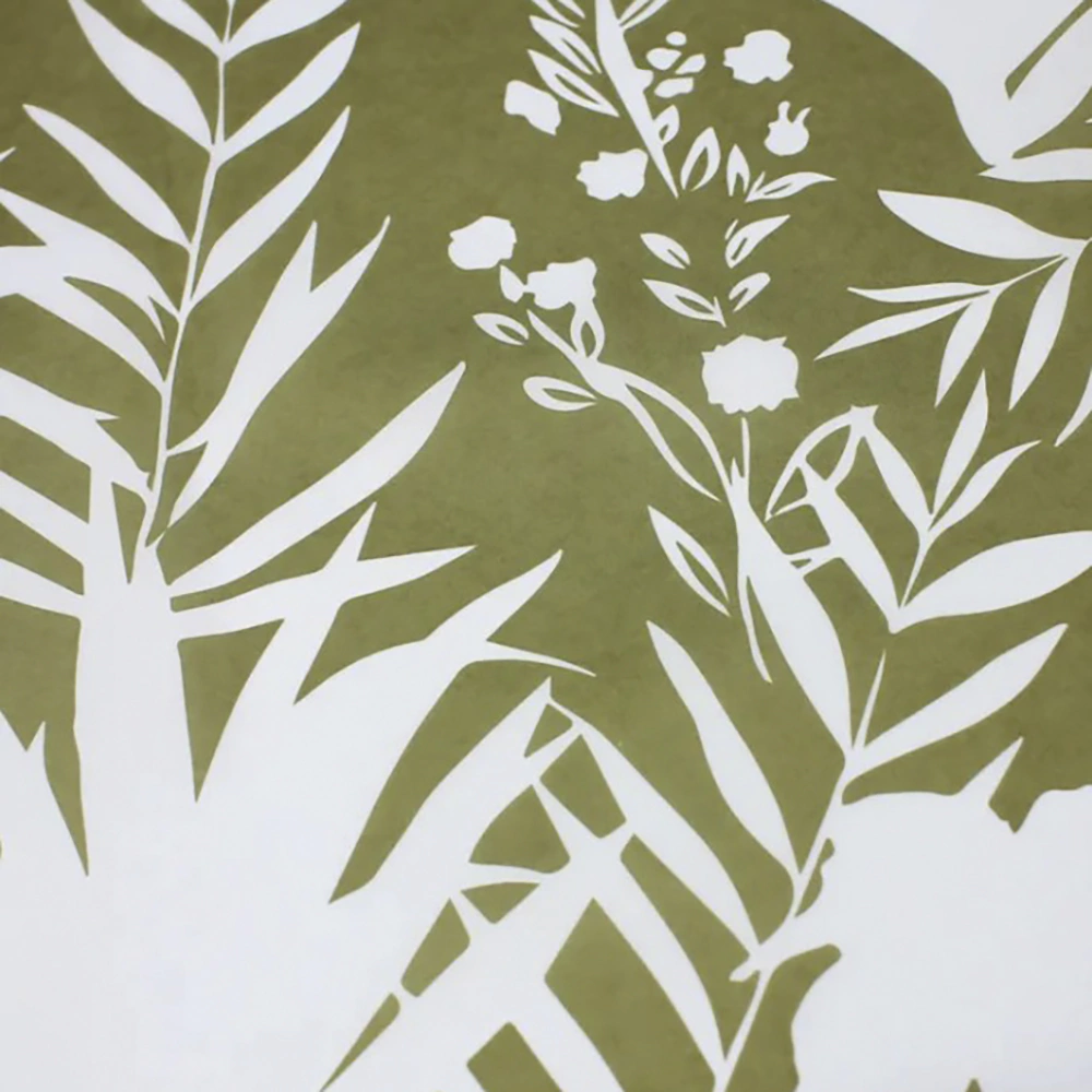 Текстильная штора для ванной BATH PLUS Shadow Middle Leaf 180х180 см зеленая