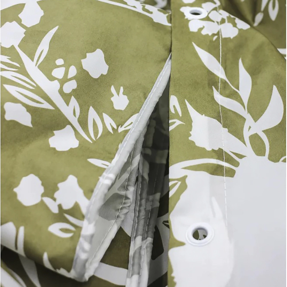 Текстильная штора для ванной BATH PLUS Shadow Middle Leaf 180х180 см зеленая