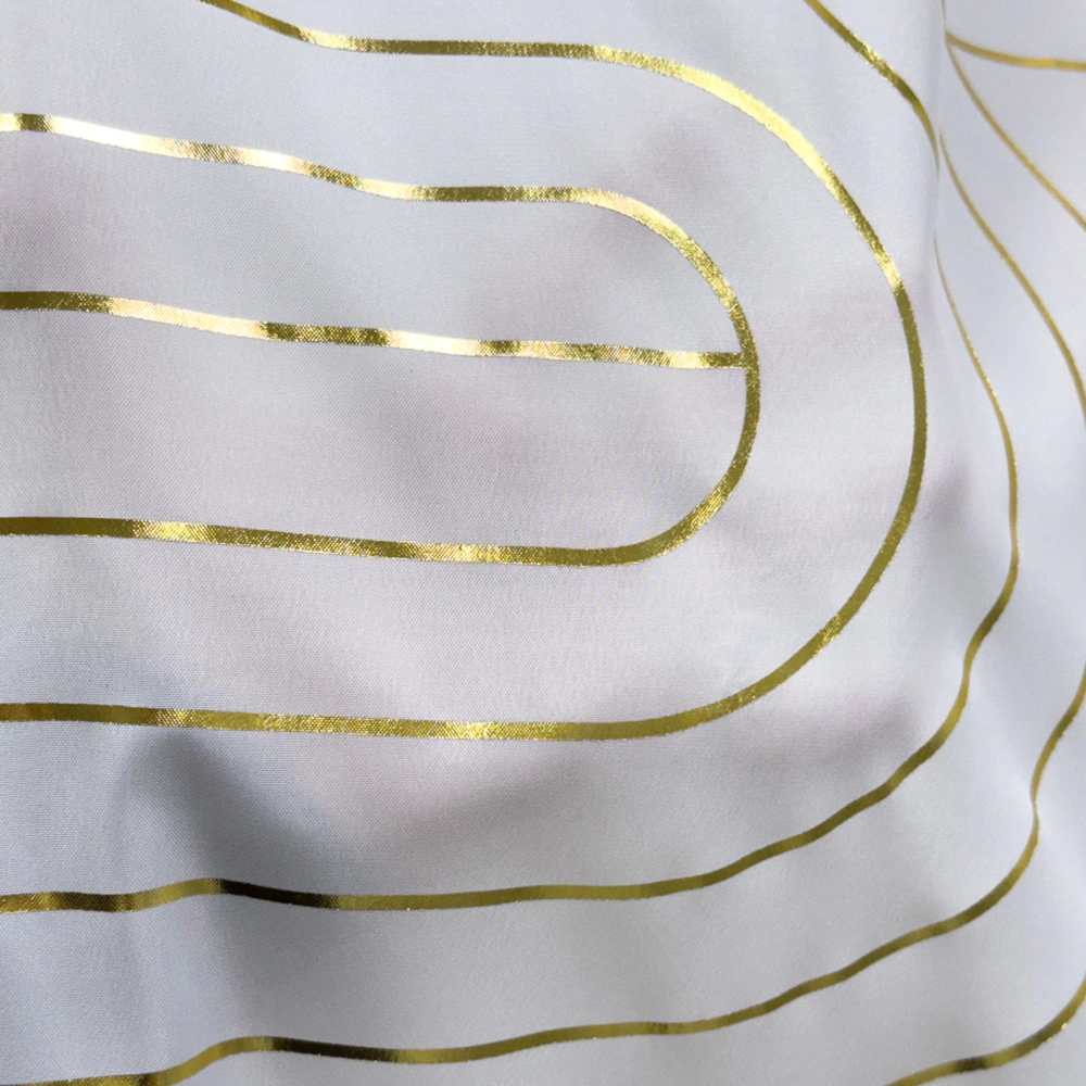 Текстильная штора для ванной Dasch Золотая арка 180x200 см бело-золотая