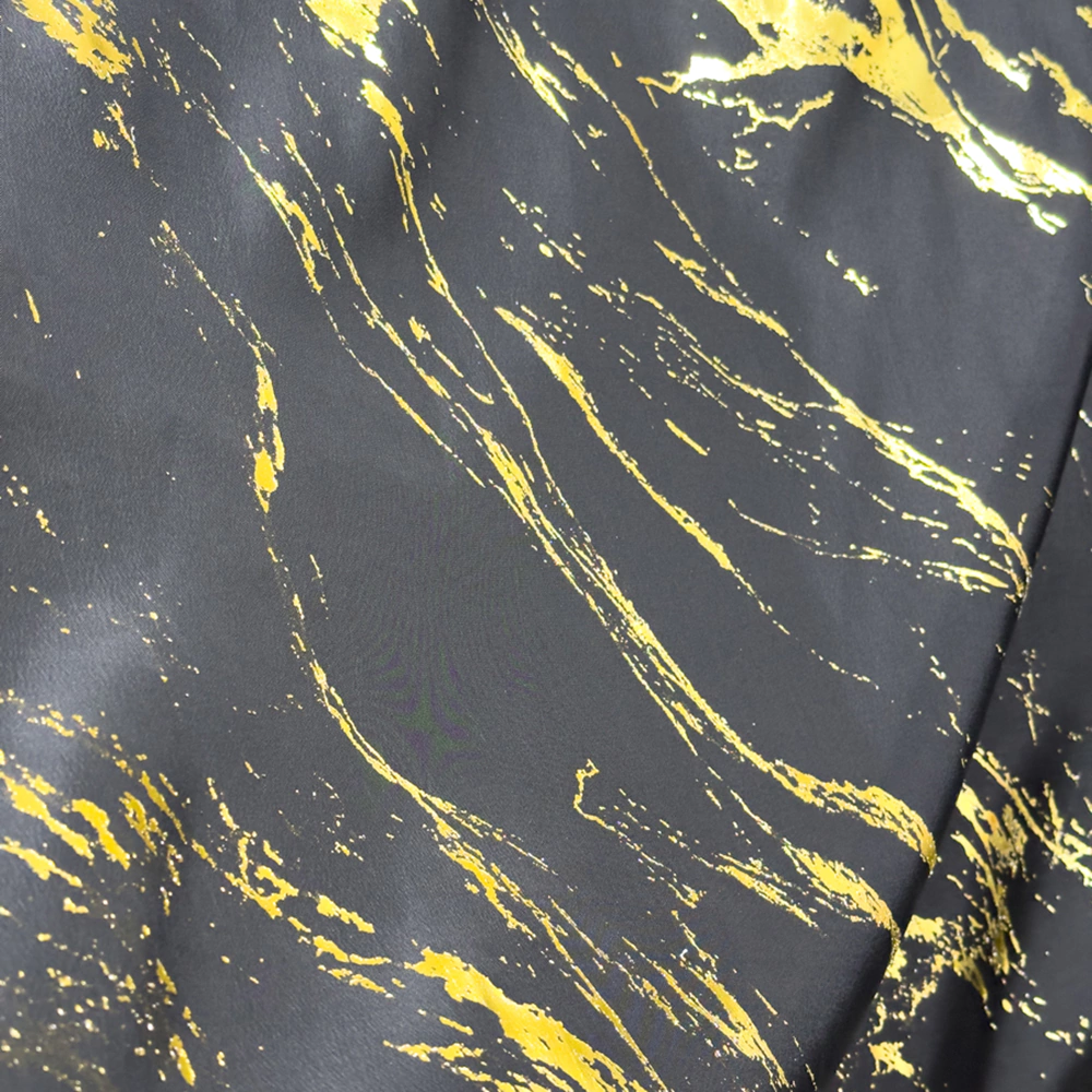 Текстильная штора для ванной Dasch Черное золото 180x200 см черно-золотая