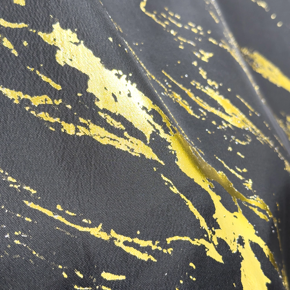 Текстильная штора для ванной Dasch Черное золото 180x200 см черно-золотая