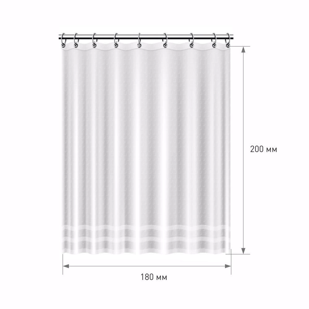 Текстильная штора для ванной Fora West 180x200 см абрикос