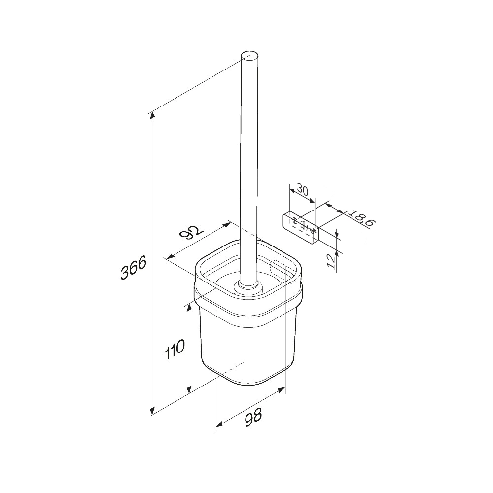 Ершик AM.PM Func подвесной хром