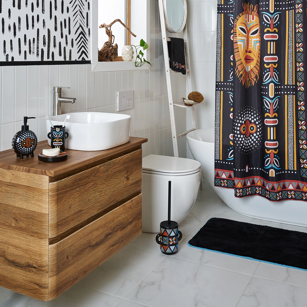 Стакан Moroshka Bantu керамика черно-оранжевый