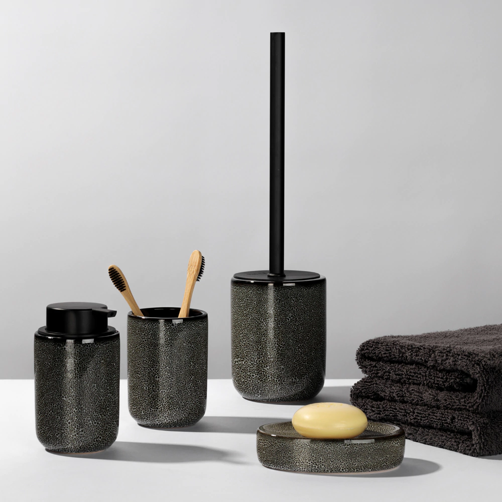 Мыльница FLUMEN Petrichor керамика черная