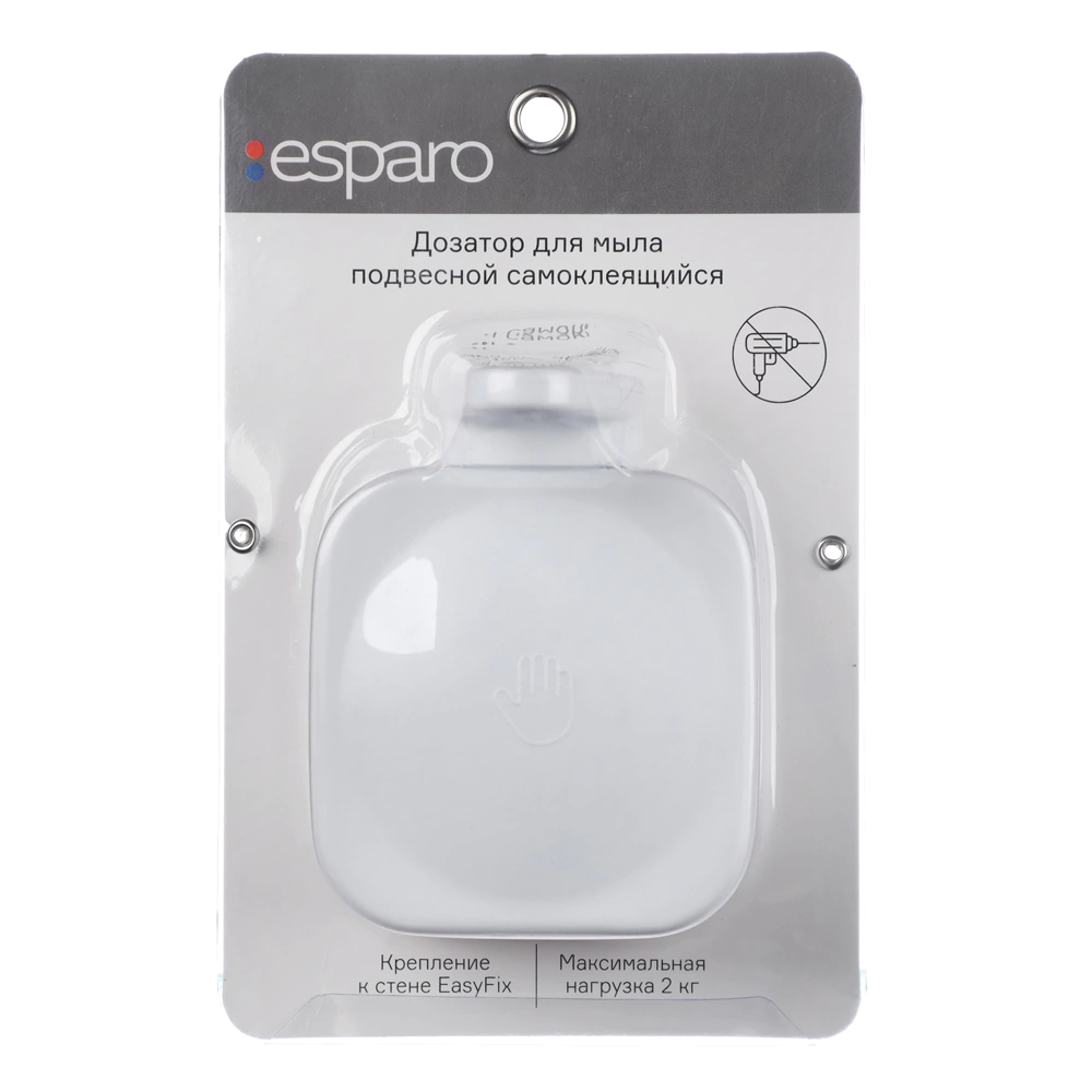 Дозатор для мыла esparo Basic силиконовое крепление белый