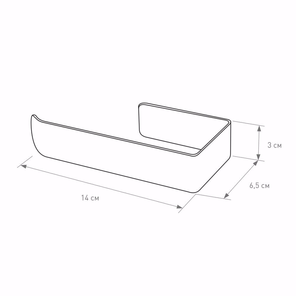 Держатель для туалетной бумаги FLUMEN Marco двухсторонний скотч черный