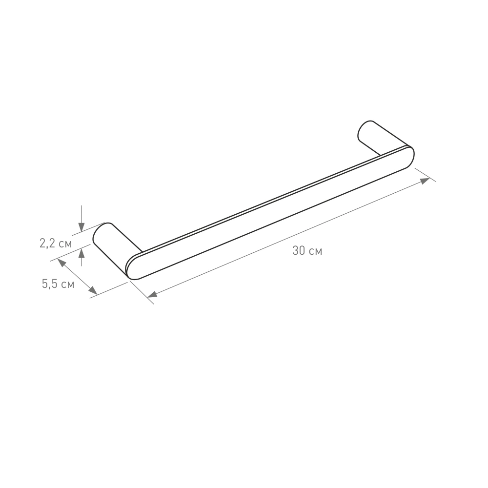 Держатель для полотенец FLUMEN Orlean малый сатин