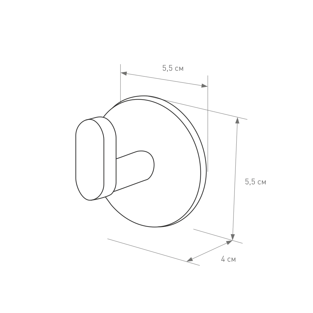 Крючок одинарный FLUMEN DESIGN Petra золото