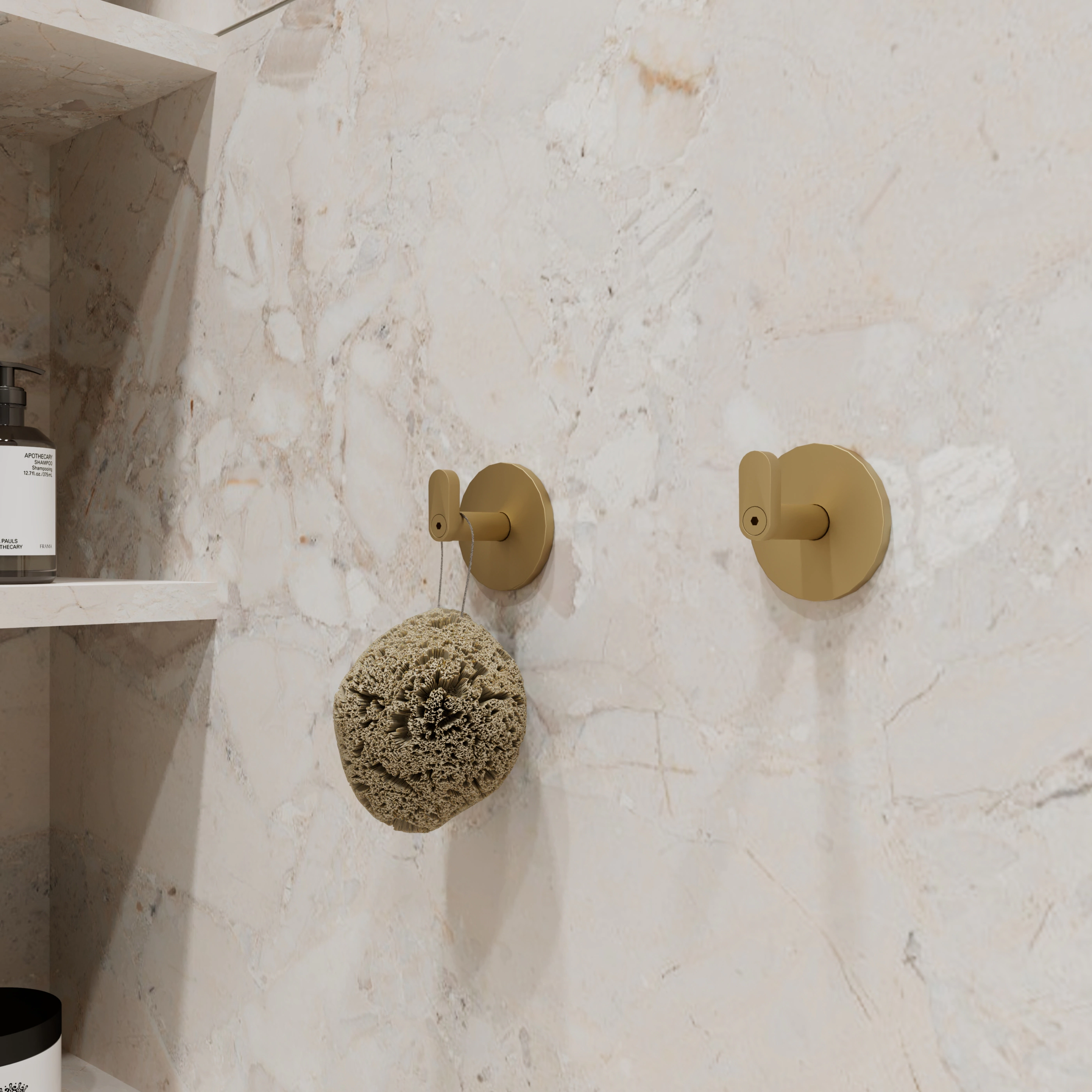 Крючок одинарный FLUMEN DESIGN Petra золото