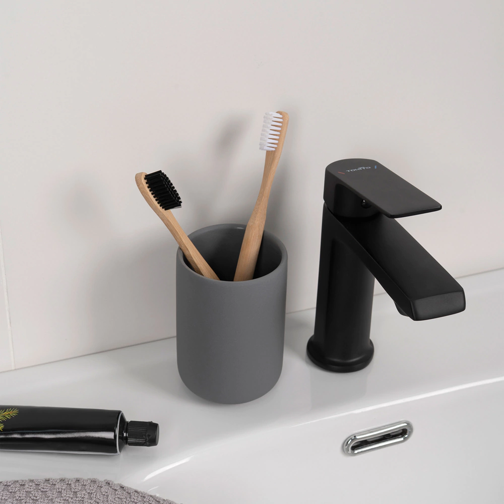 Стакан Fora Feel soft touch керамика серый