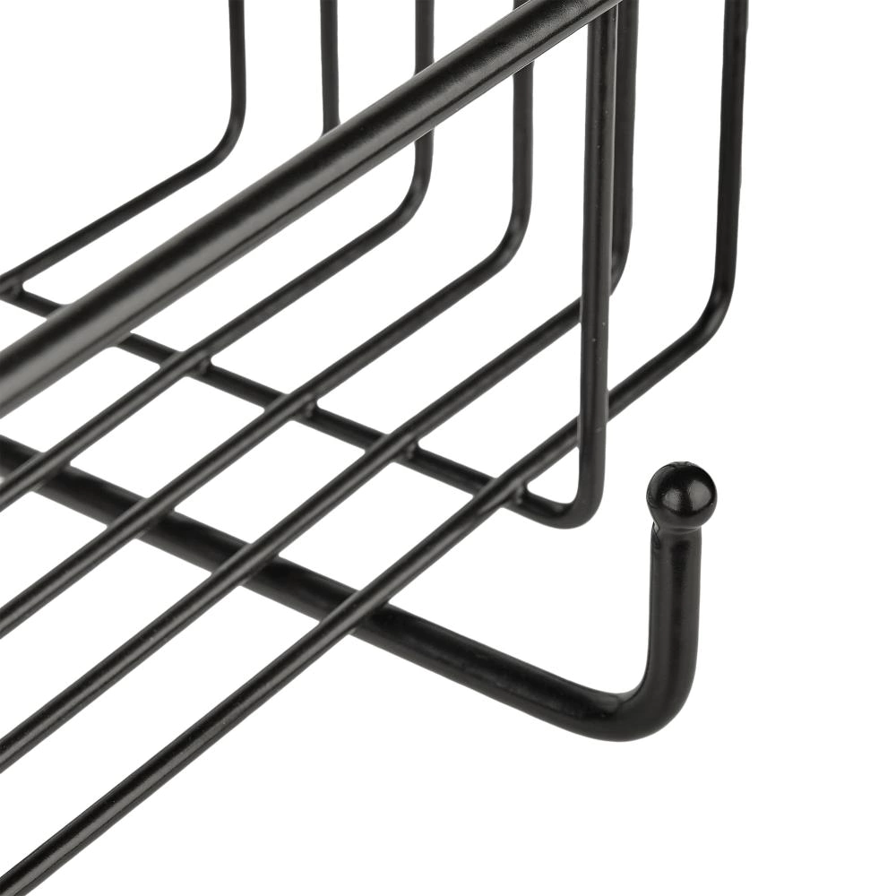 Полка сетчатая ЧМЗ Кора 2 яруса прямая черная