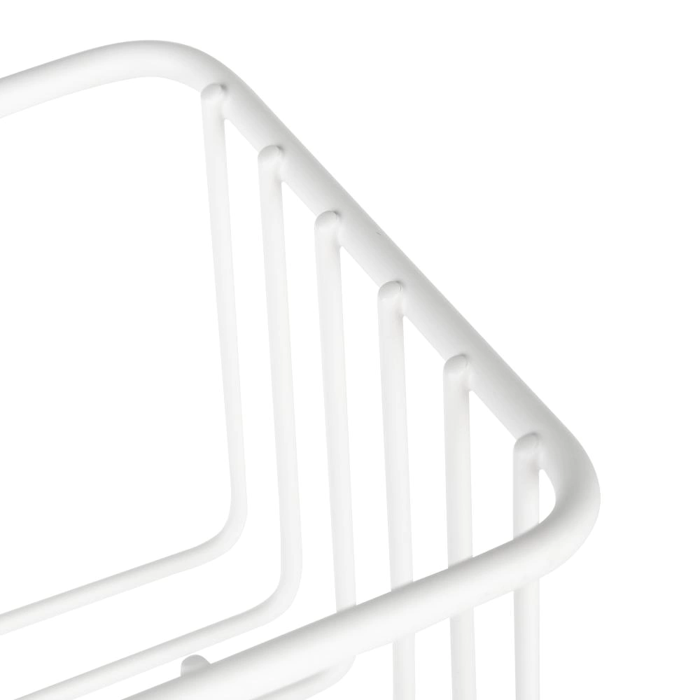 Полка сетчатая ЧМЗ Кора 2 яруса прямая белая