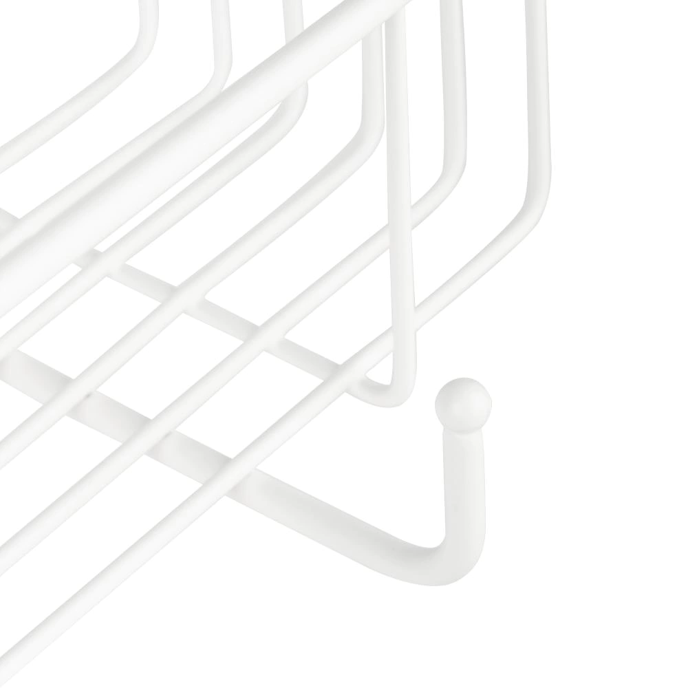 Полка сетчатая ЧМЗ Кора 2 яруса прямая белая