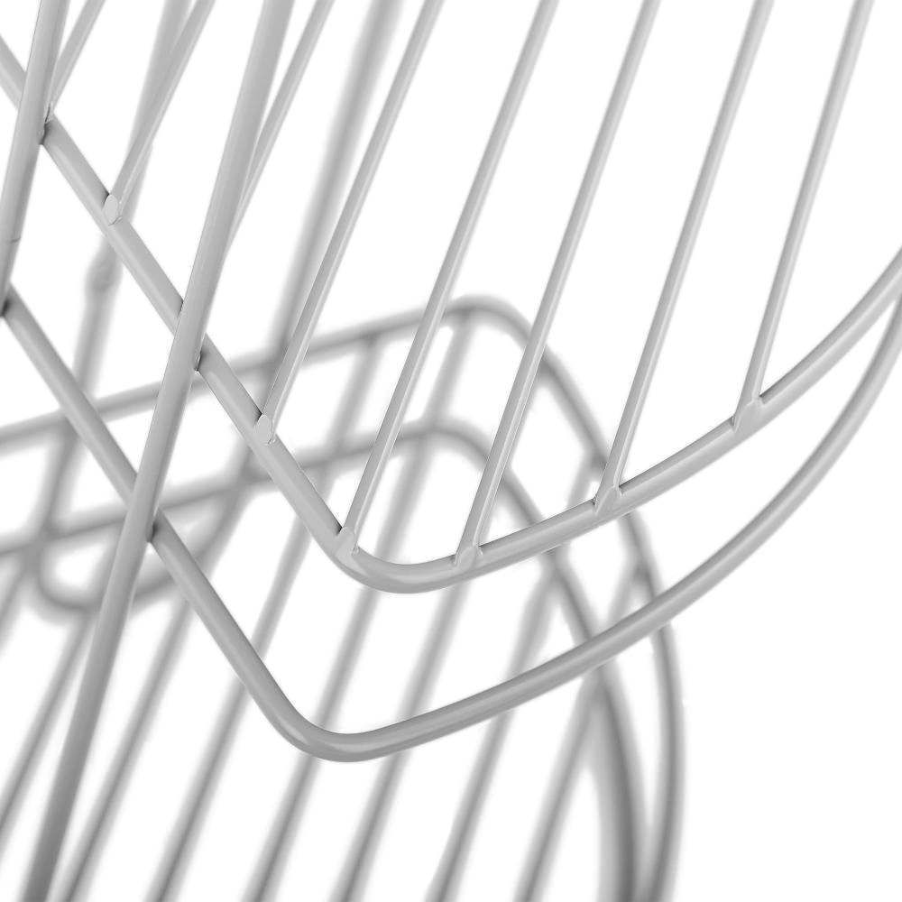 Полка сетчатая ЧМЗ 3 яруса угловая серая