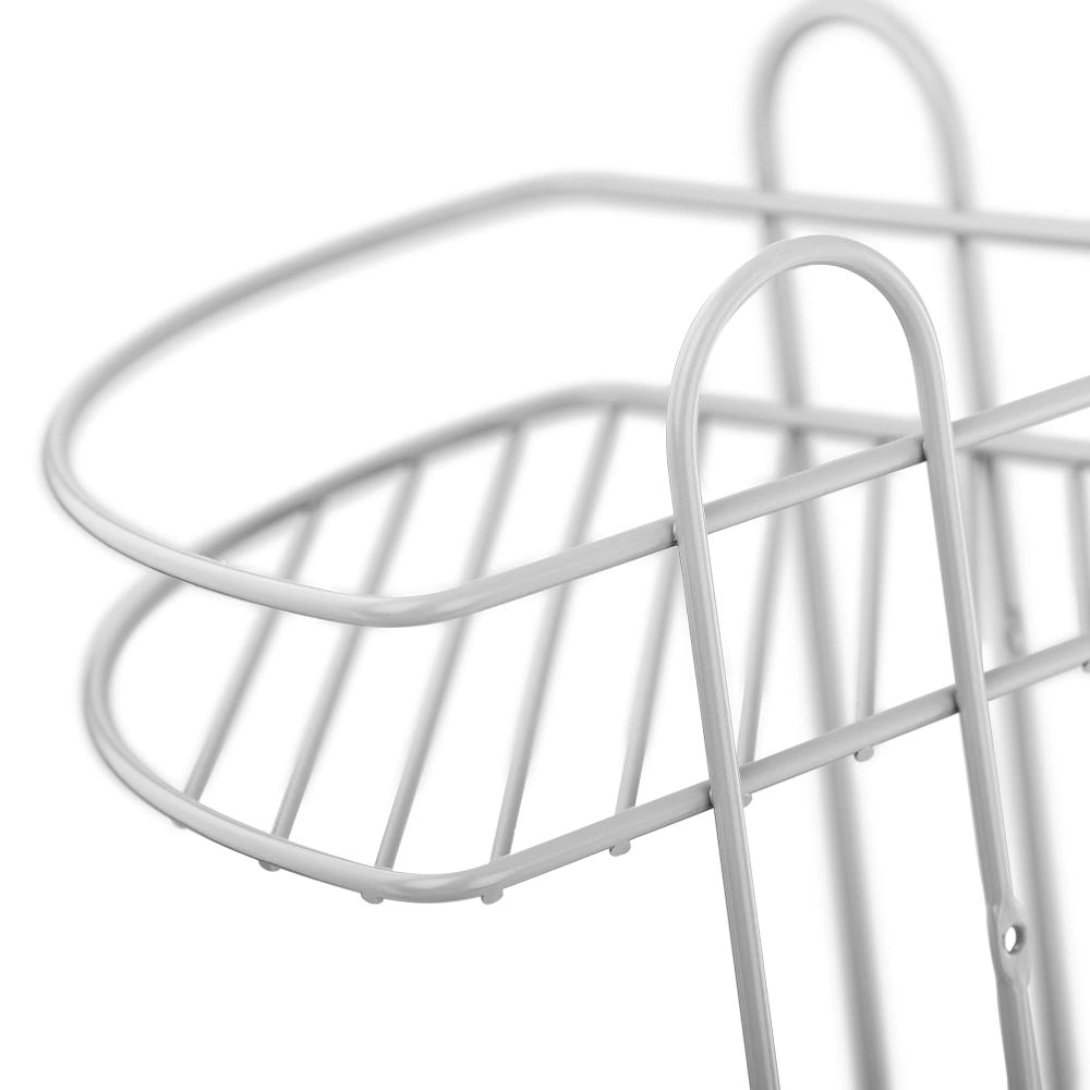 Полка сетчатая ЧМЗ 3 яруса угловая серая