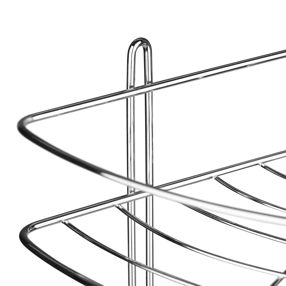 Полка сетчатая ЧМЗ 2-ярусная угловая хром