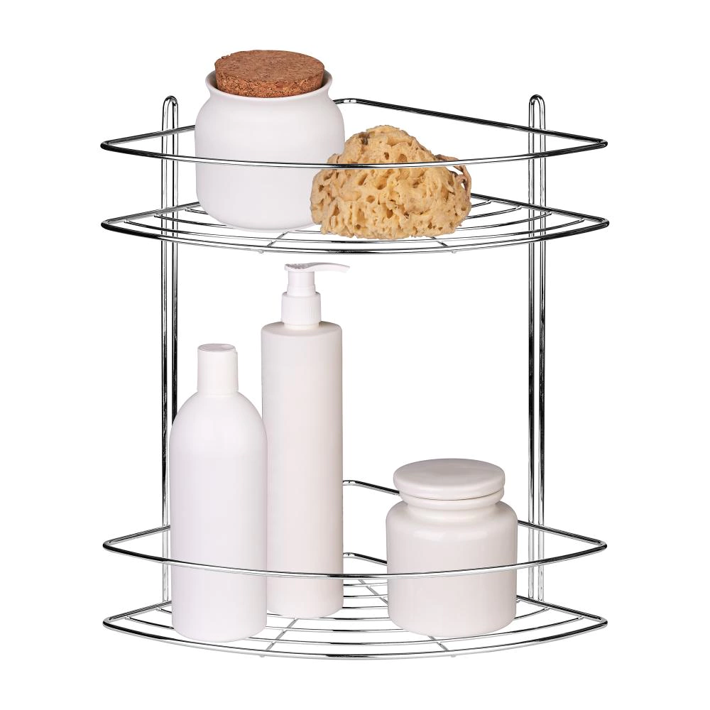 Полка сетчатая ЧМЗ 2-ярусная угловая хром