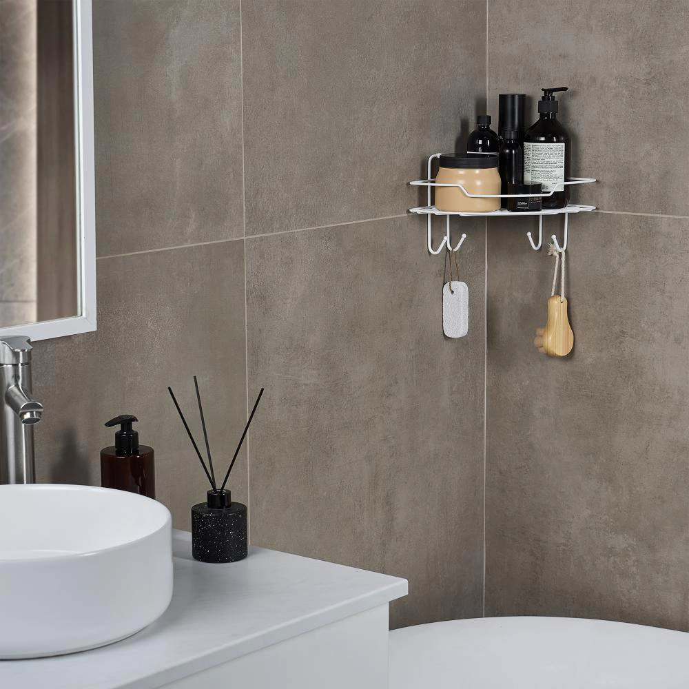 Полка сетчатая ЧМЗ Сканди 1 ярус угловая белая