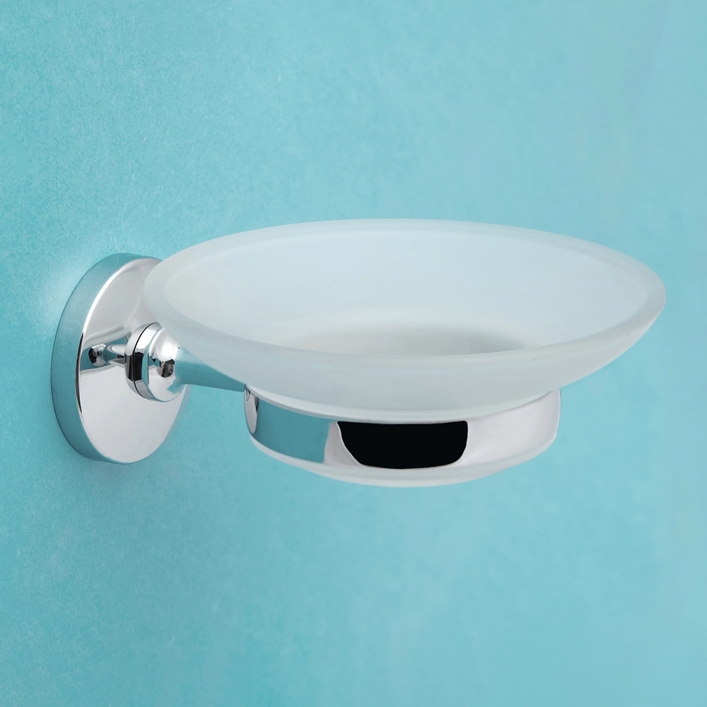 Мыльница Verran Pulse подвесная матовое стекло хром