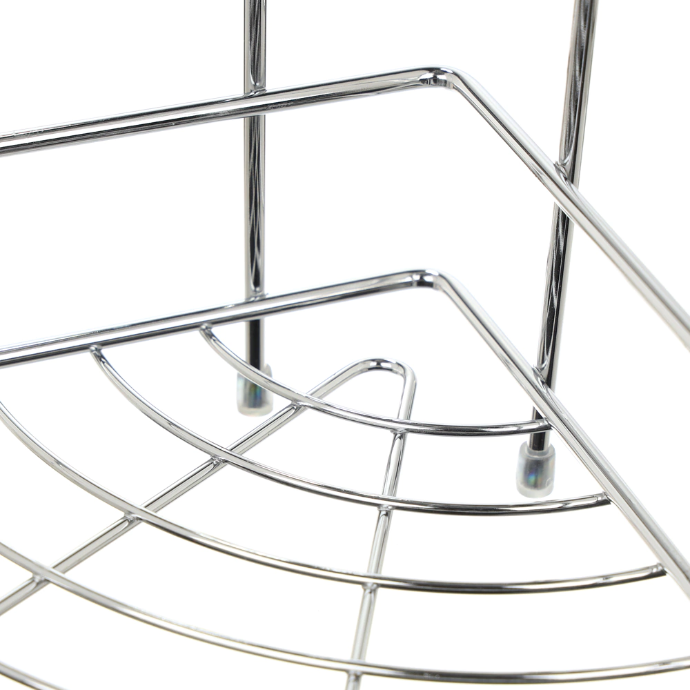 Полка сетчатая Delphinium 2-ярусная угловая сектор хром