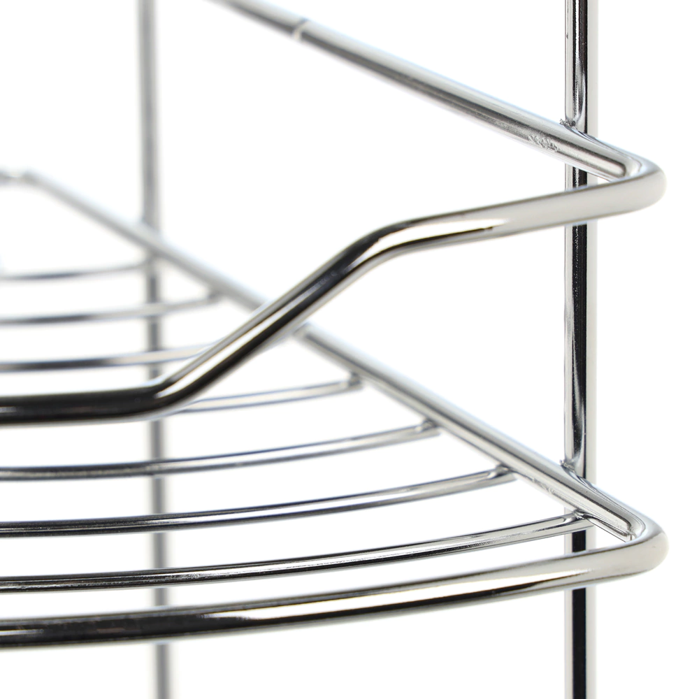 Полка сетчатая Delphinium 2-ярусная угловая сектор хром