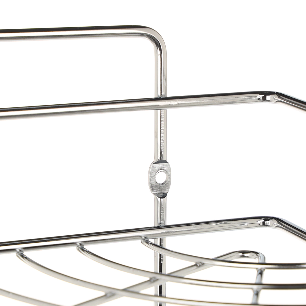 Полка сетчатая Delphinium 2-ярусная угловая сектор хром