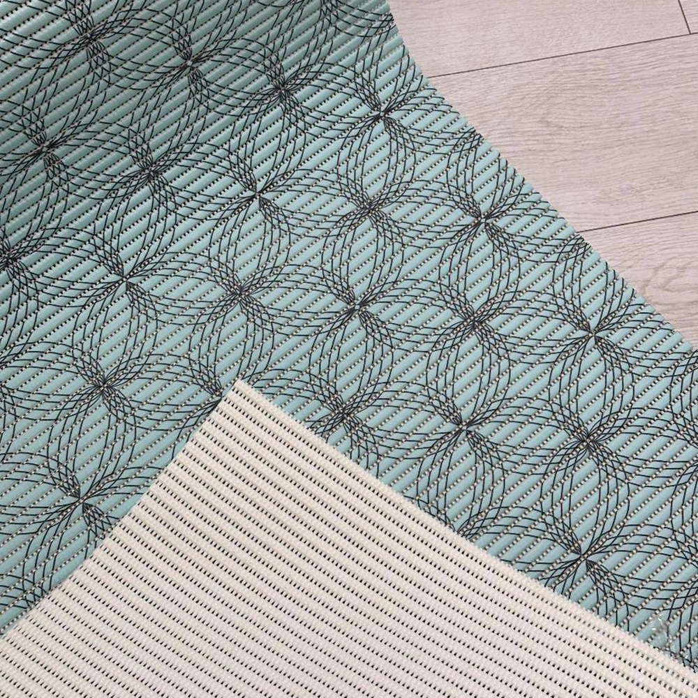 Коврик для ванной Dash Круги 80 см ПВХ бирюзовый