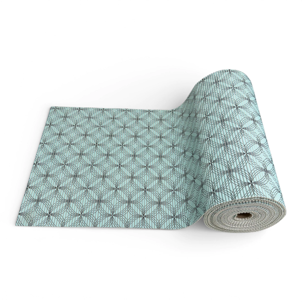 Коврик для ванной Dash Круги 80 см ПВХ бирюзовый