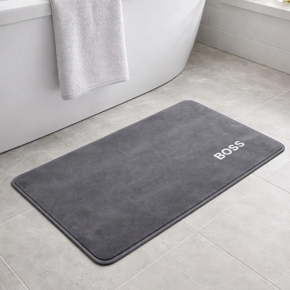 Коврик для ванной BATH PLUS Boss Grey 50х80 см микрофибра темно-серый