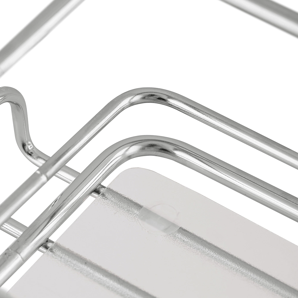 Полка сетчатая ЧМЗ 1 ярус прямая с пластиковыми вставками хром