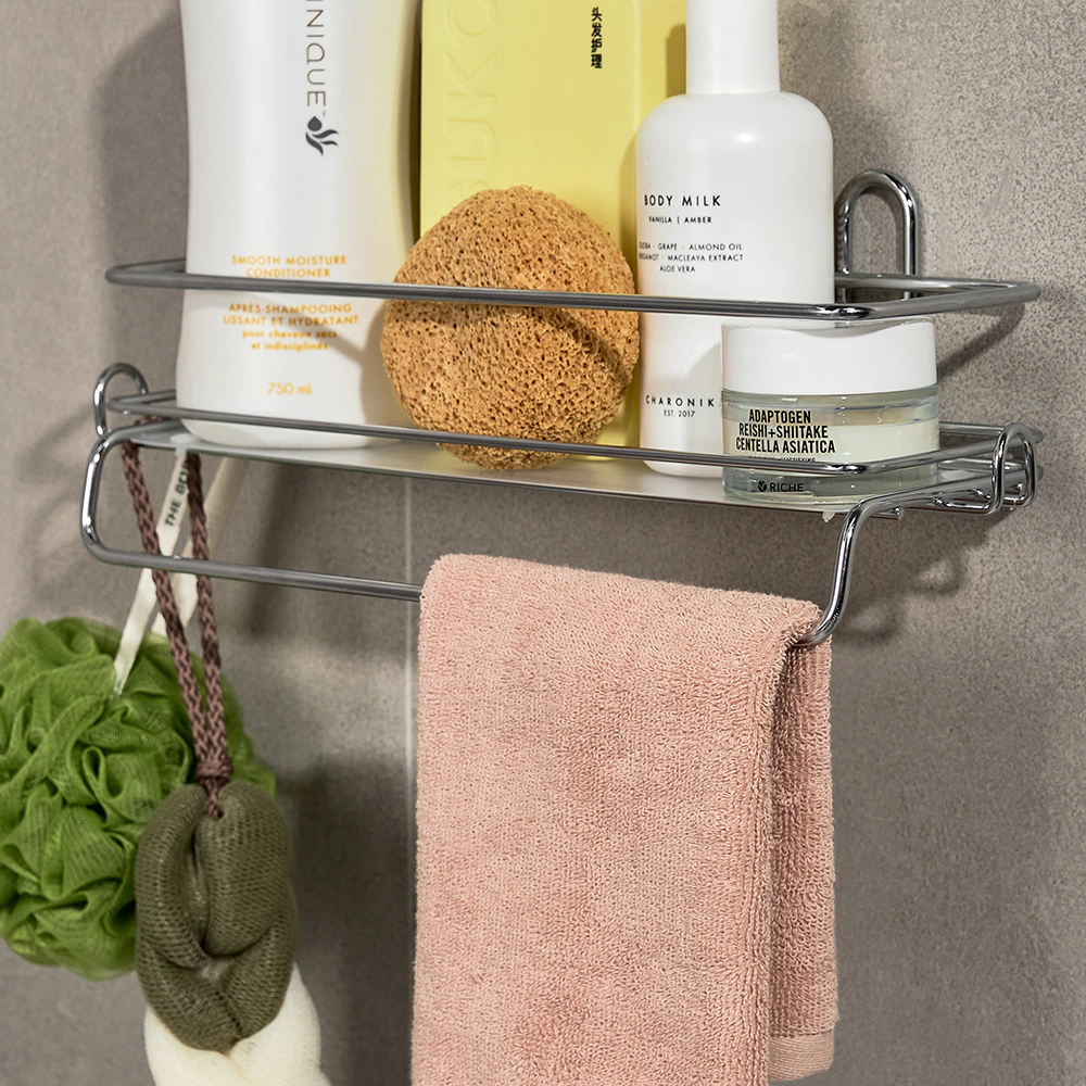 Полка сетчатая ЧМЗ 1 ярус прямая с пластиковыми вставками хром