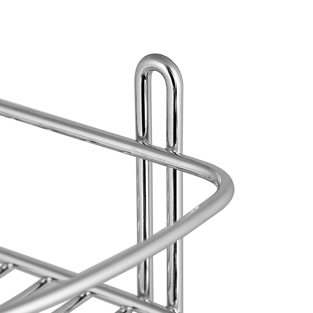 Полка сетчатая ЧМЗ 2 яруса угловая хром