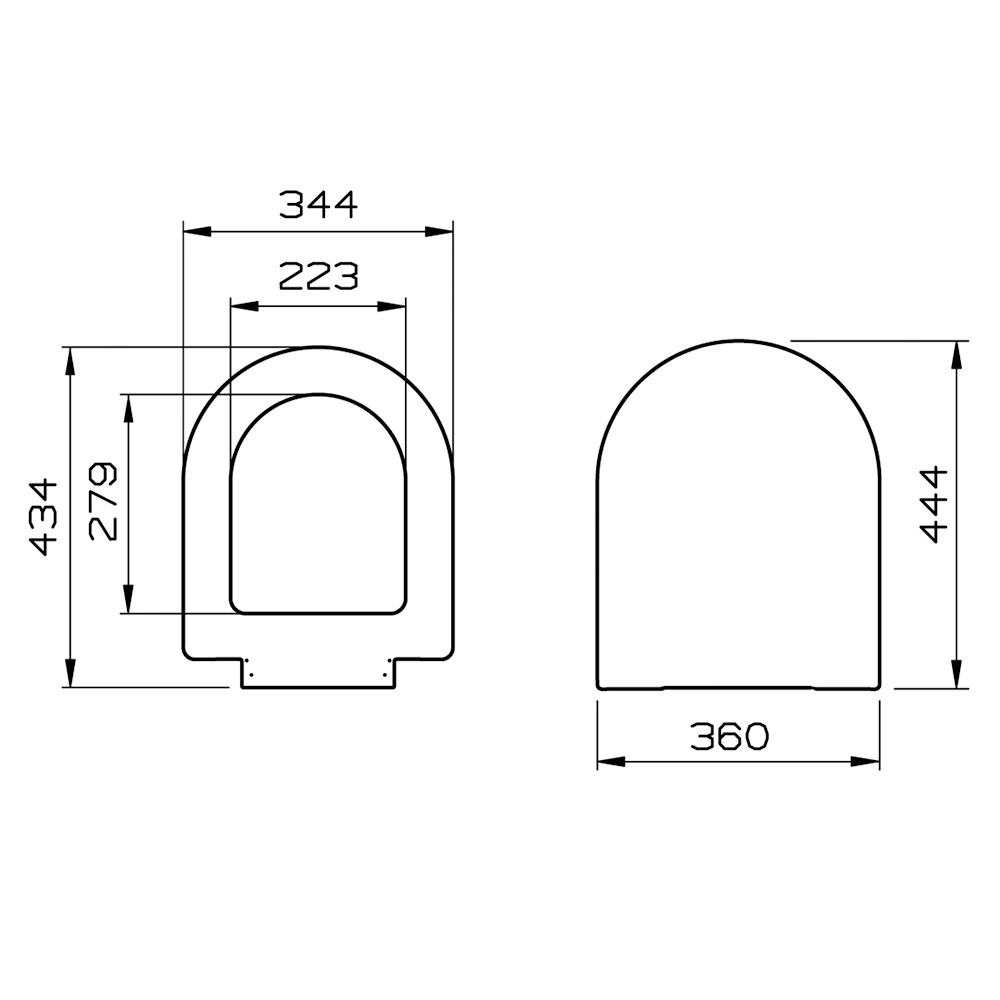 Сиденье дюропласт плавное закрытие для подвесного унитаза Vitra