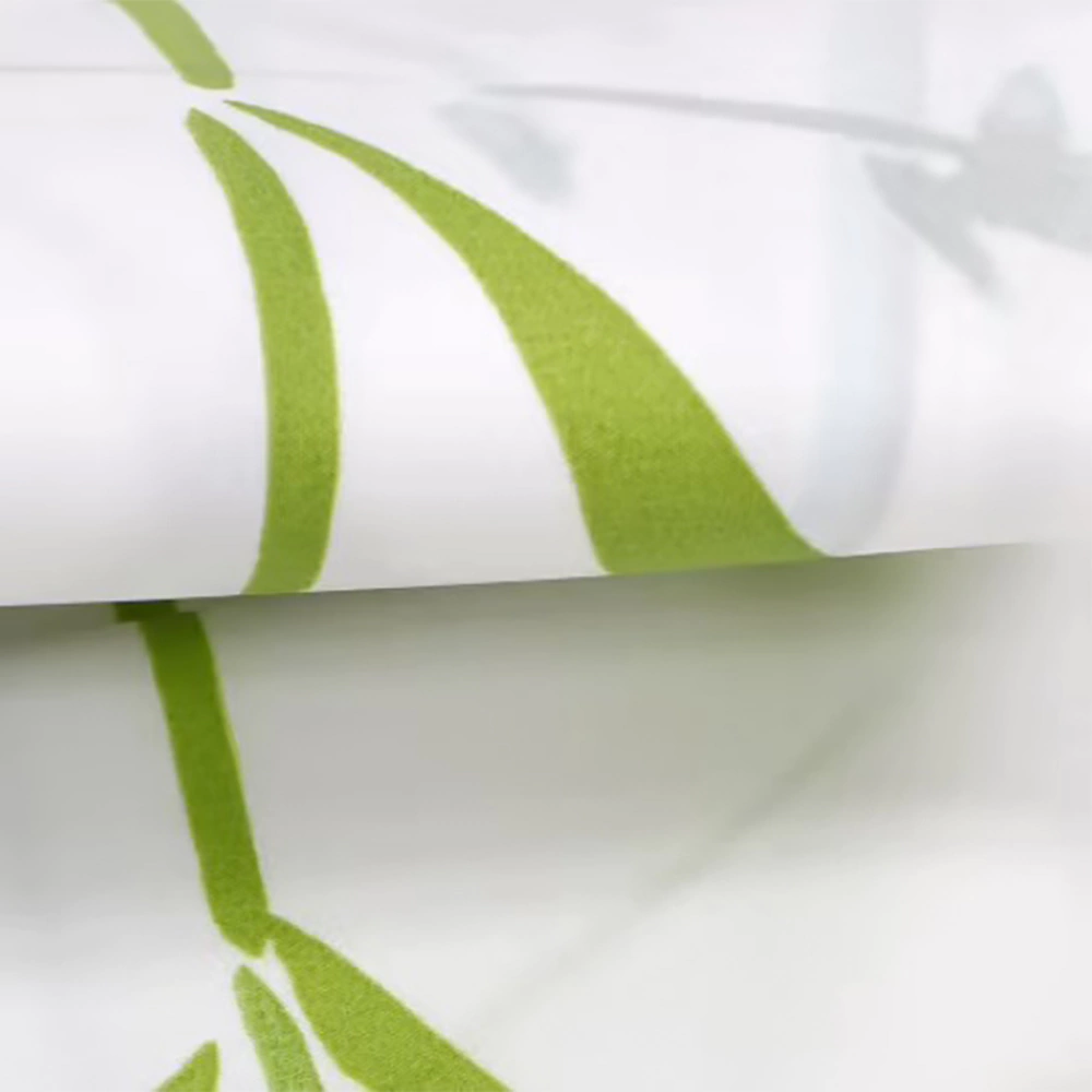 Штора для ванной BACCHETTA Prato 180х200 см текстиль бело-зеленая