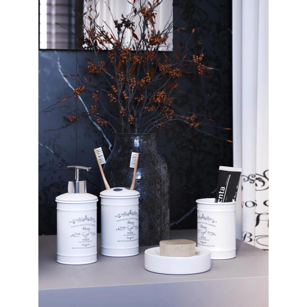 Дозатор для мыла Delphinium Home металл белый