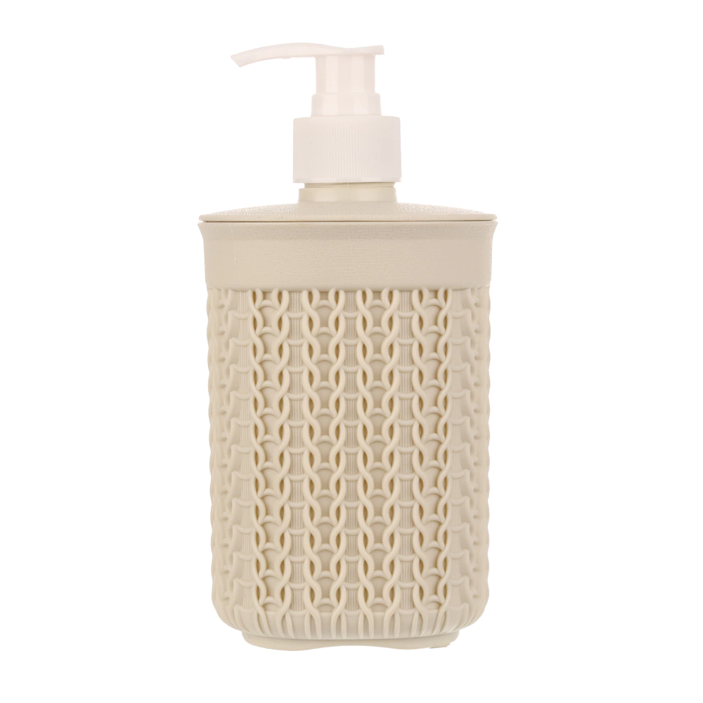 Дозатор для мыла М-Пластика Вязание пластик бежевый