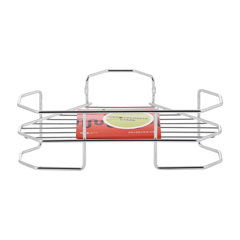 Полка сетчатая ЧМЗ Нюанс 1-ярусная угловая хром