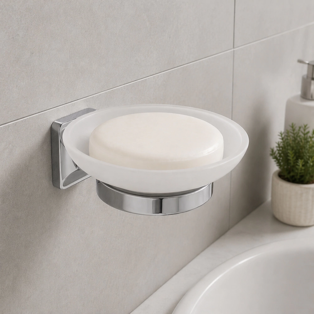 Мыльница Bath Plus Prime подвесная матовое стекло хром