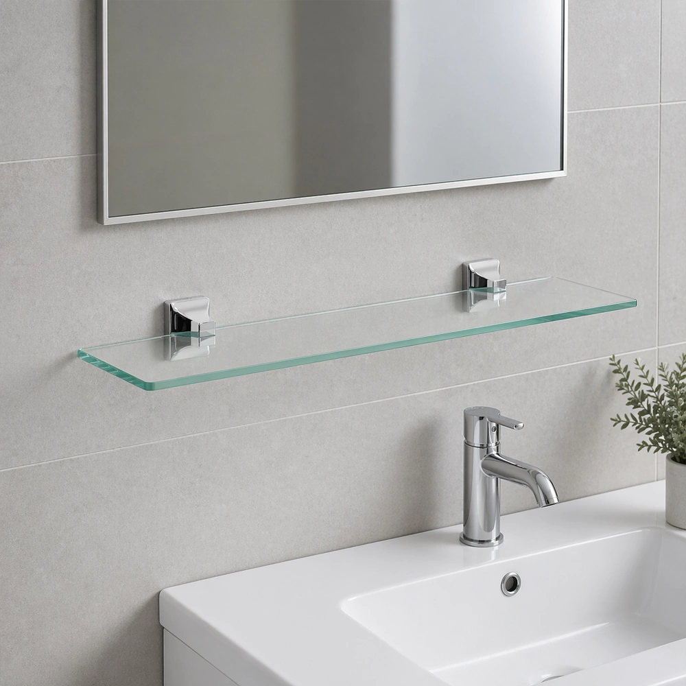 Полка Bath Plus Prime 52 см стекло хром